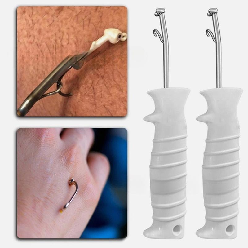 Fishing Hook Remover Tool Stainless Steel Quick Painless Extractor For Safe Removal 19Cm Angled Design Minimize Tissue Damage