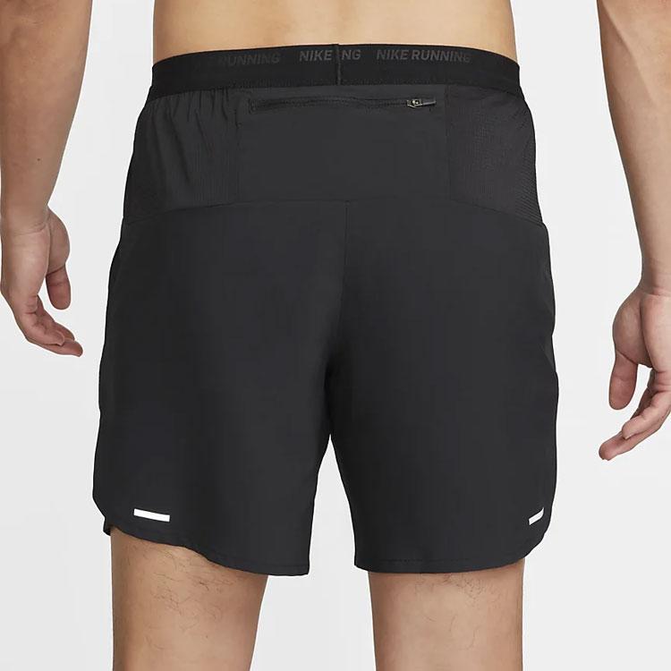 Nike Solid Color Logo Running Shorts Men Bottoms Black DM4762-010