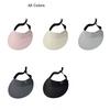 UV Protection Sunscreen Hat Ice Silk Visor Cap Simple Empty Top Cap  Sunshade