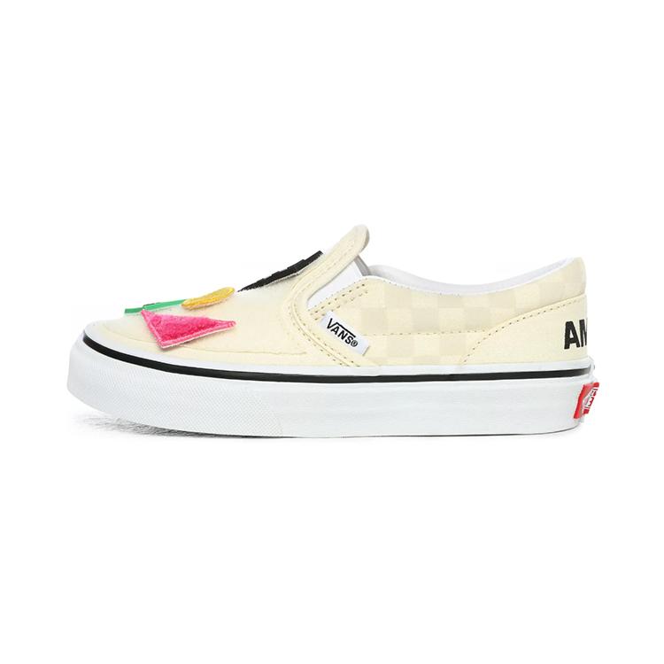 Vans MoMA X  Slip-On Series Canvas Low Top Kids Skate Shoes Kids Sneaker Pink VN0A4BUT0IC
