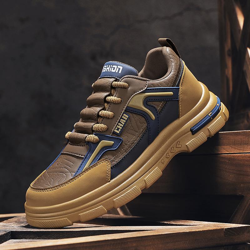 

Модные мужские повседневные туфли PARZIVAL, классические лоферы, нескользящие туфли на платформе, осенне-зимние мужские кожаные кроссовки, нескользящие туфли для вождения в стиле ретро 44 хаки