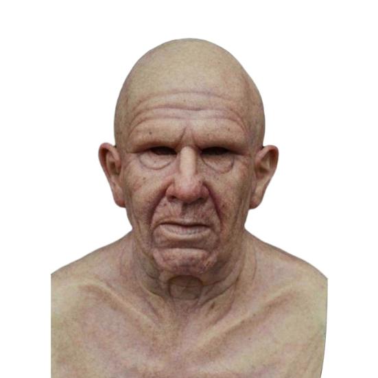 Pełna głowa Halloween straszny Horror stary człowiek gumowa osłona twarzy na imprezę Cosplay rekwizyty