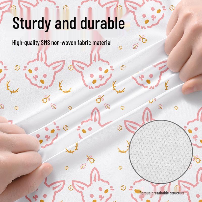 Travel Disposable Double Bed Sheet & Duvet Cover Set - 4 Pieces