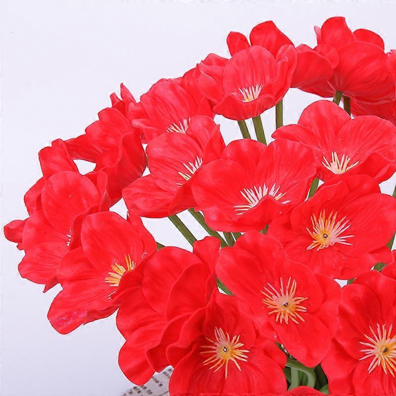 Artificial Orange Poppy Flowers-Fake Flower Decorative Flower Real Touch Poppies Fake Flowers for Wedding Party