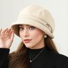 The Elderly Hat Women's Autumn and Winter Woolen Basin Hat Thickened Top Hat Warm Bucket Hat