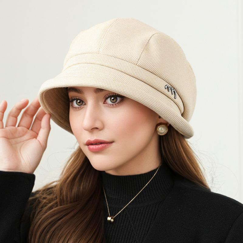The Elderly Hat Women's Autumn and Winter Woolen Basin Hat Thickened Top Hat Warm Bucket Hat