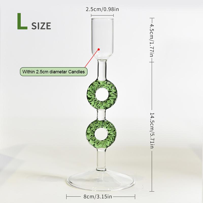 

1 шт. подсвечник стеклянный 2-в-1, свадебные стеклянные подсвечники, рождественская зеленая вечеринка, доступно несколько вариантов L