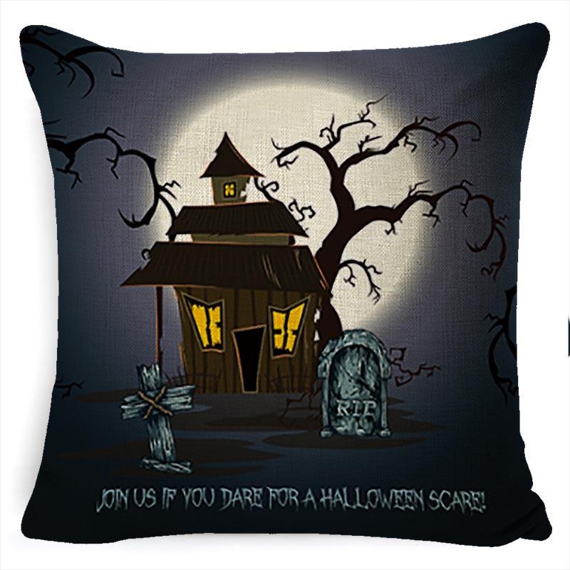 Pillow Case Holiday Party Halloween Horror Bat Office Pillow Case Car Waist Support Cushion Lumbar Pillow