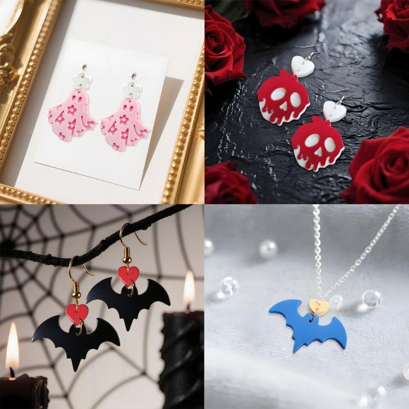 Halloween Crafting Moulds Silicone Pumpkin Specter Earring Jewelry Tool Unique Pendant Earrings Mold Silicone Texture