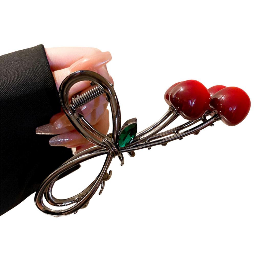 12cm Kirsch-Haarklammer für Damen Trendiger Exquisiter Schleifenhai-Greifer Mädchen Alltagsmode Schmuck Haarschmuck