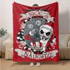 1pc. Cute Nightmare Before Christmas Jack Skellington Nice or Naughty Blanket, Cozy Throw Blanket for Home Decor, Gift Idea for Friends and