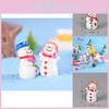 Festive Resin Snowman Couple Christmas Scene Ideal For Diy Fairy Garden Decorations