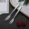 Diamond fruit fork, stainless steel small fork, fruit pick and fruit insert set, cake fork, thickened moon cake fork.