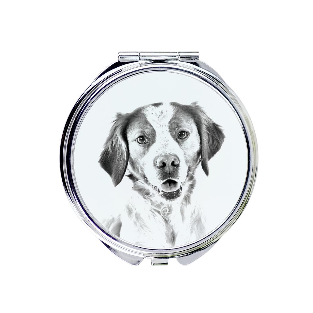 Brittany Spaniel, Brittany Wiegref – Pocket mirror with a dog, personalized mirror for a purse | Art-Dog