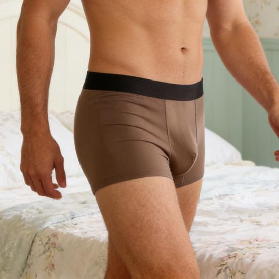 Herren Boxershorts Elastischer Bund Mittelhoch Schmale Passform Boxer-Slips Weicher Atmungsaktiver Stoff U-Konvex Eisseide Unterhosen