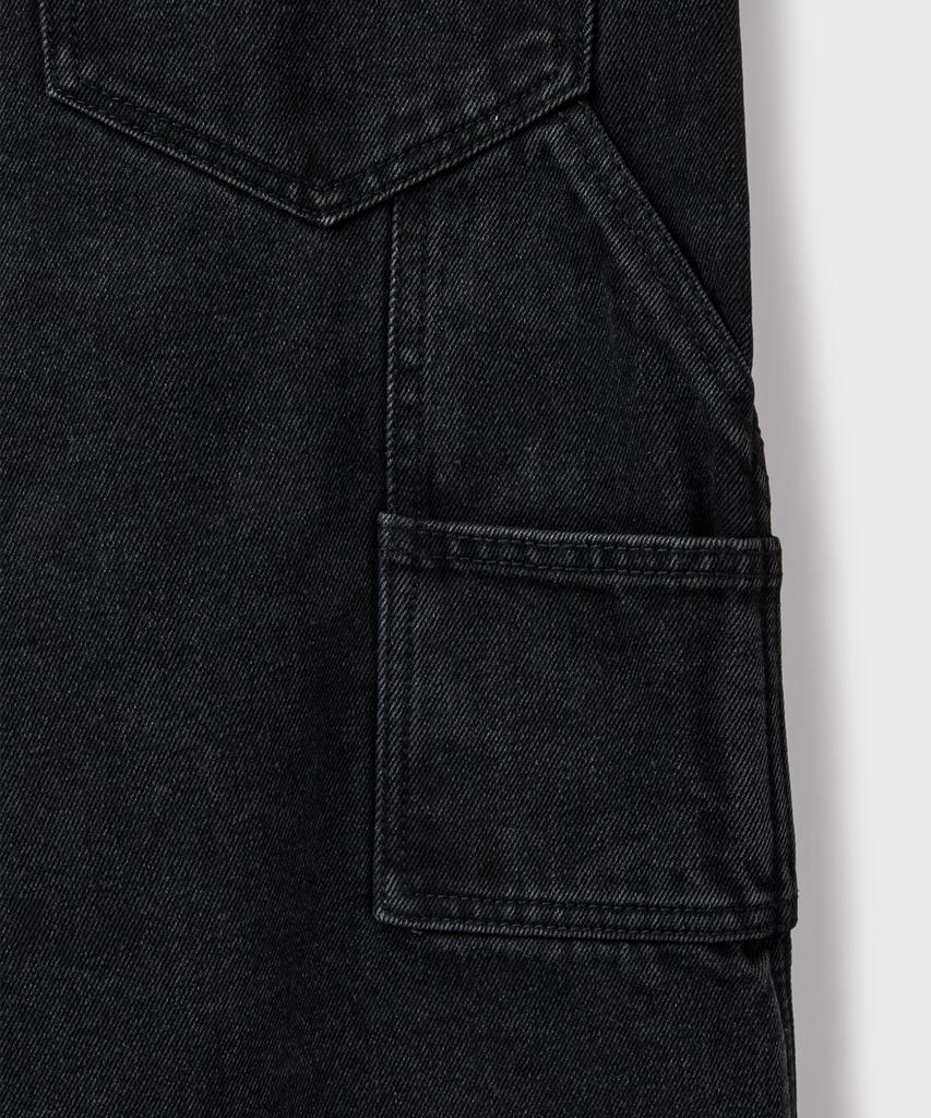 Beulaendideu Double Knee Carpenter Denim Shorts [Washed Black]