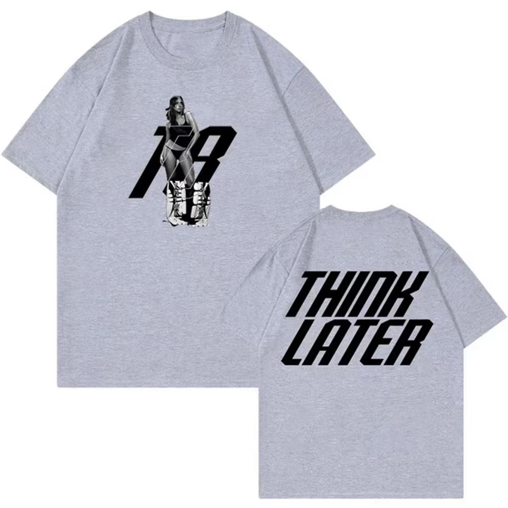 Tate McRae Think Later Tshirts Pop Singer 2026 Tour Merch Crewneck Short Sleeve Tee Mens Women Streetwear Fashion Clothes Tops
