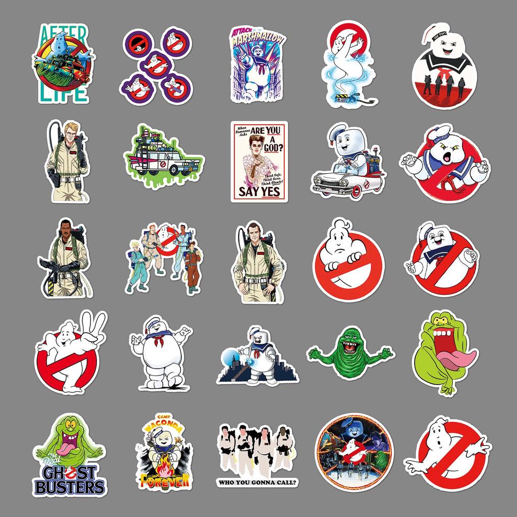Ghostbusters Graffiti Stickers: 50 Creative DIY Laptop & Suitcase Decals
