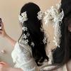 2 Pcs Lace Bow Flower Hairpins Fabric Chinese Style Hair Clip Fairy Hanfu Hair Accessories  Women