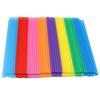 100PCS Disposable Plastic Straws Colorful Party Event Drinking Straws Flexible Large Straight Tube Straw Bar Accessories
