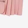 ZANZEA Women Casual Short Sleeve Blouse and Short Skirts Elegant Two Piece Suit Sets
