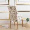 New Color High Gram Heavy Printing Elastic Backrest Integrated Chair Cover Household Hotel Anti-Fouling Dining Table Chair Cover