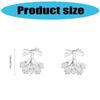 Delicate Butterfly Knot Earrings Lace Trimmed Skirt Bowknot Ear Studs Women Fashion Jewelry for Parties and Weddings