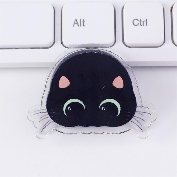 Black Cat Cartoon Acrylic Double-Sided Snack & Journal Sealing Clip