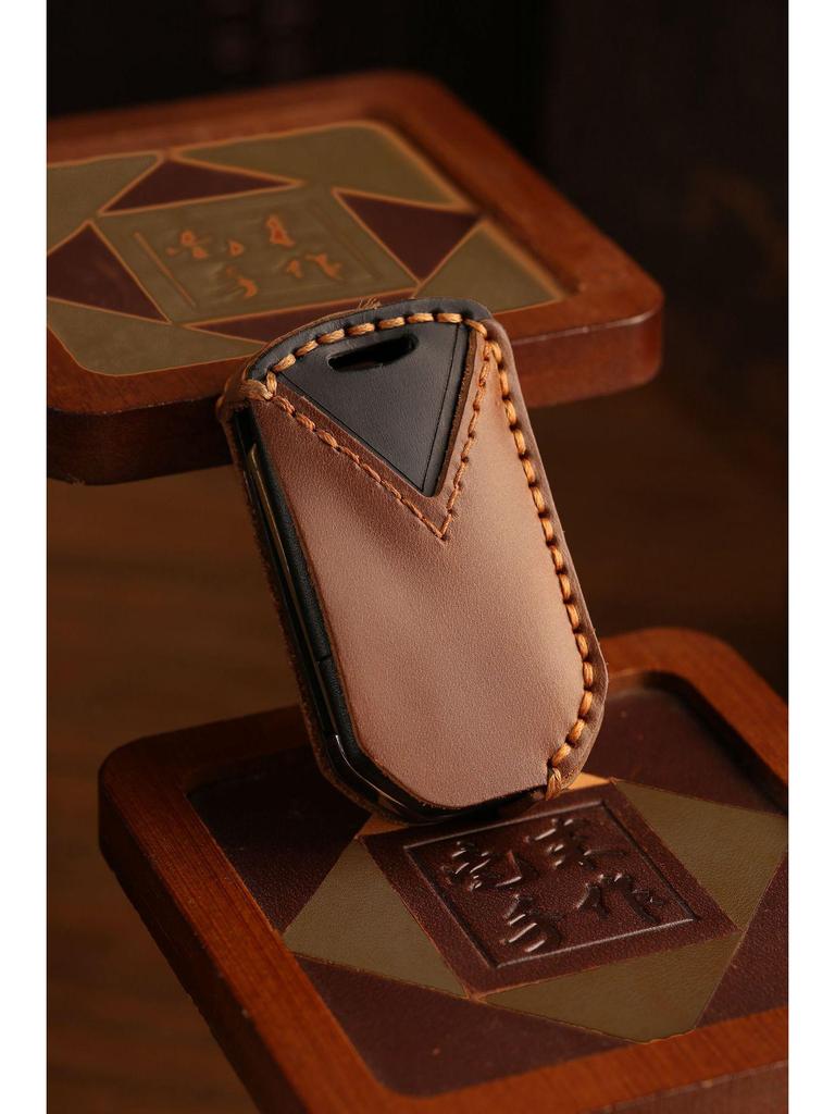Honda Folding Key Protective Leather Cover - Handcrafted