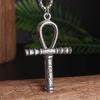 Antiker ägyptischer Pharao Horusauge Anhänger Ankh Kreuz Lebensschlüssel Halskette Herren Retro Glücksamulett Schmuck