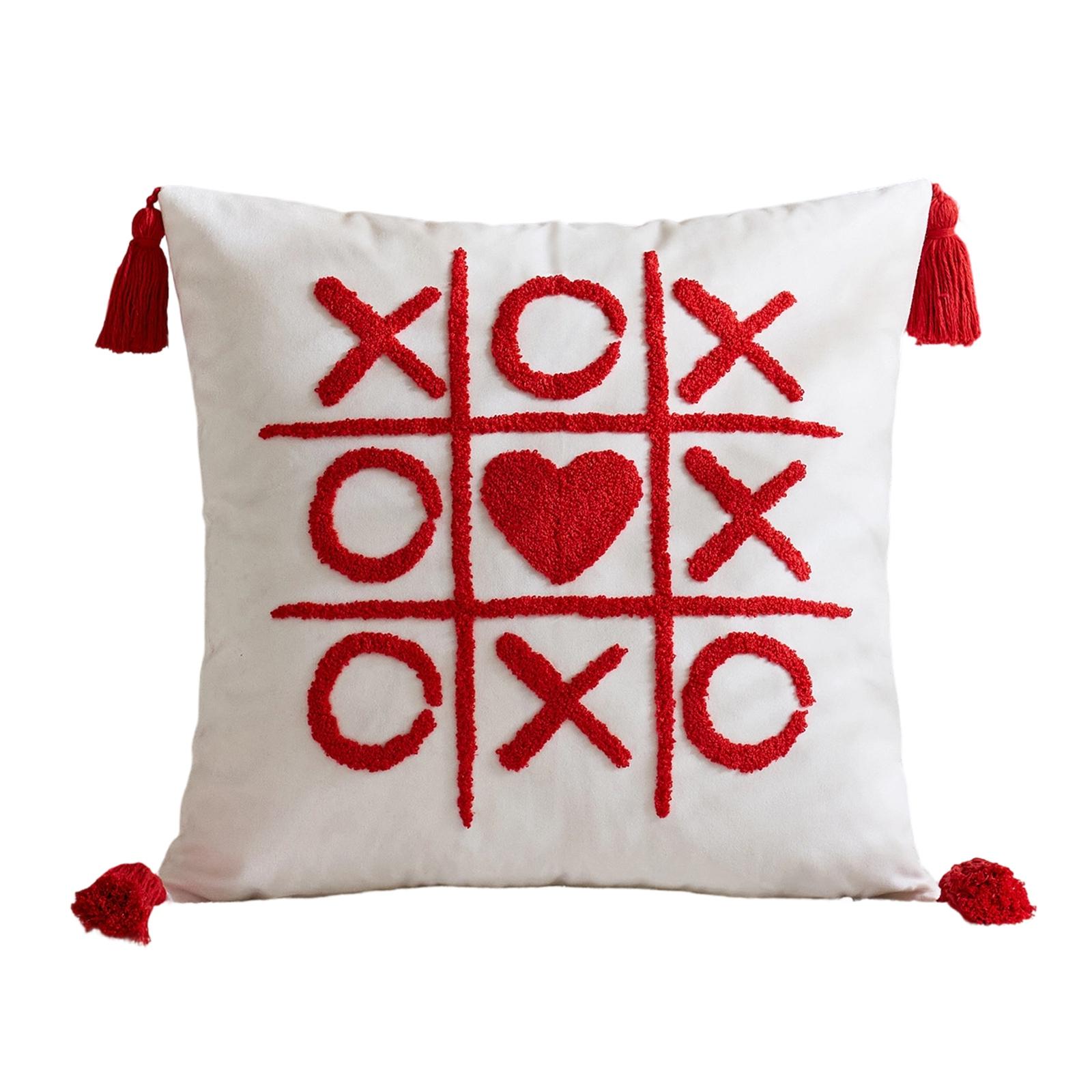 

Valentine s Day Love Heart Throw Pillow Cover Faux Furs Love Pillow Covers Soft Plush Cushion Case Decoration For Sofa Couch Home Decor One Size