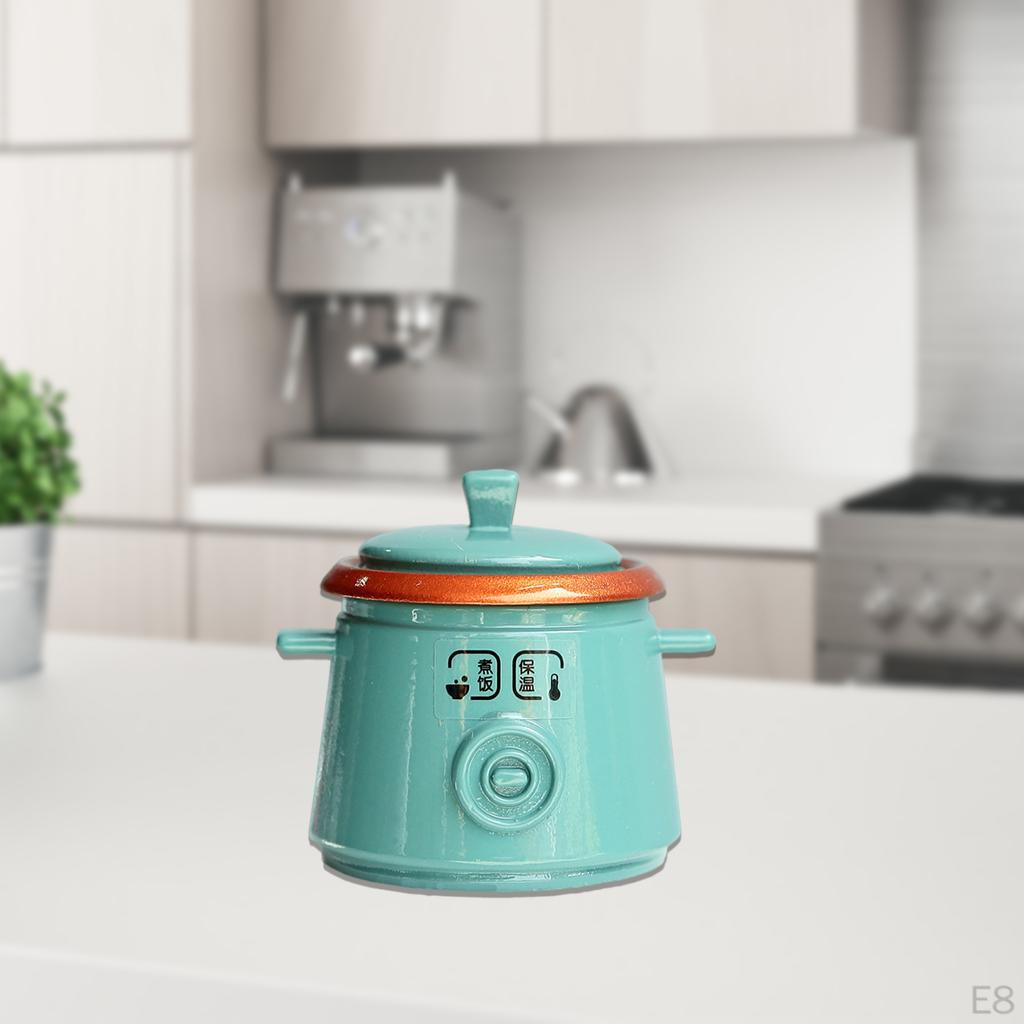 1: 8 1:1 Crafts Dollhouse Cookware Model Miniature Rice Cooker Toys for Children Gift