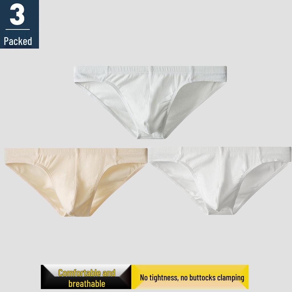 Herren Baumwolle Atmungsaktive Dreiecksslips - Sexy U-Pouch, Einfarbig, Sportlich & Bequem.