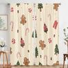2pcs,2D Plane Printing Curtains Roller Blinds Christmas Cute Decorations (2) Versatile Polyester (without Rod) Outdoor