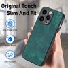 For iPhone 12 Pro Max 6.7 Inch Case Shockproof Slim Retro Leather Phone Back Cover