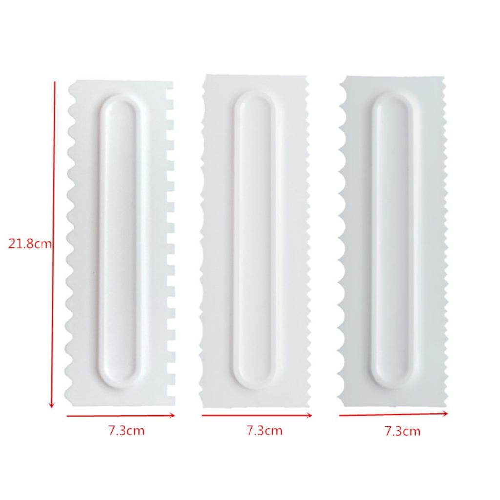 6 ks Zdobení dortu Styling Hřeben Poleva Hladká Škrabka Pečivo Pečení pro kutily