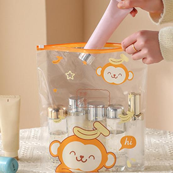 10PCS Storage Bag Transparent Zippered Storage Bag with Writing Label Area Moisture Resistant Organization Bag for Home Travel Packing