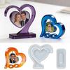 Antihaftbeschichtete herzförmige Rahmenform Wiederverwendbar Flexibel Ineinandergreifender Bilderrahmen DIY Eleganter Liebesherz-Fotorahmen
