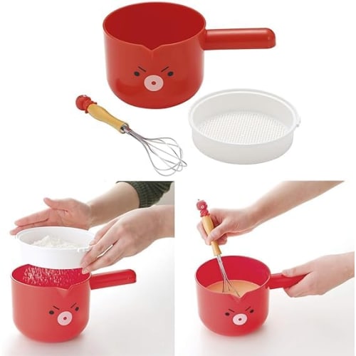 KAI Takoyaki Tools Set of 5, 2 Picks, Kitchen Paper, Oil Drilling, Powder Sprinkling, Ball Dispenser