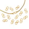 10PCs Stainless Steel S Shape Clasps Hooks Diy Necklace Findings Gold Color End Clasps for Necklace Jewelry Making 13mm X7mm