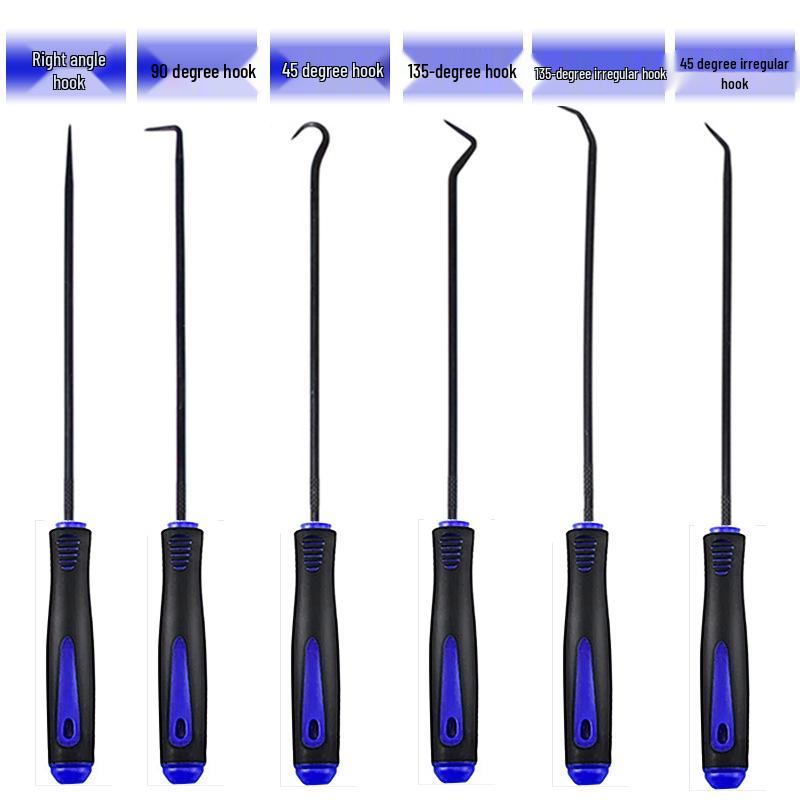 In-Stock 6-Piece Extended Oil Seal Puller Set: Screwdriver, Hook, Seal/Gasket Tool