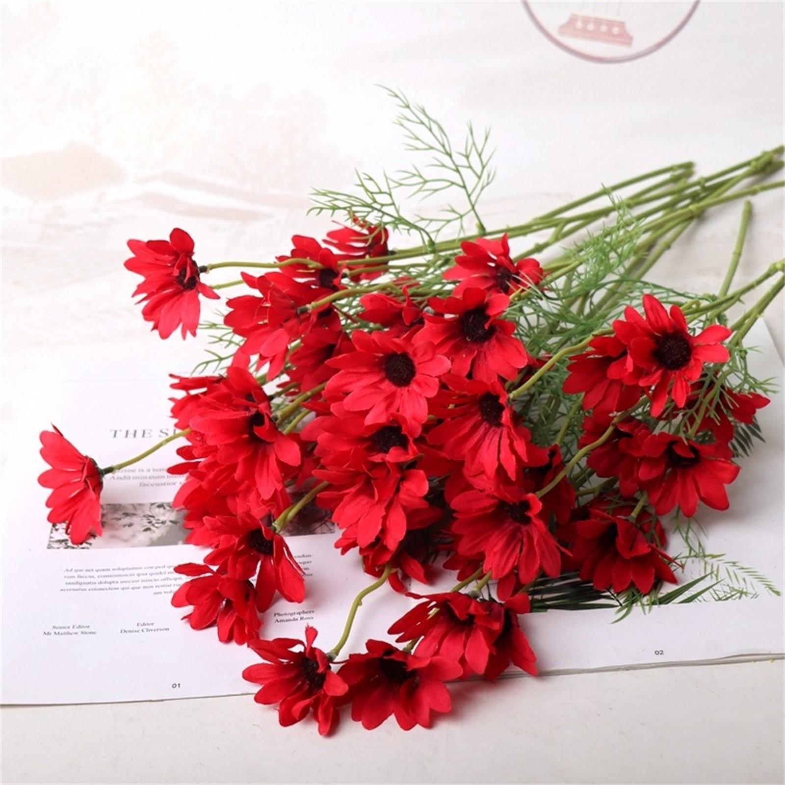 

Растение Имитация Цветок Держа Цветы Украшение Дома Свадьба Годовщина Искусственный Цветок One Size красный