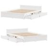 Solid Wood Bed without Mattress White 150x200 cm Pine Wood