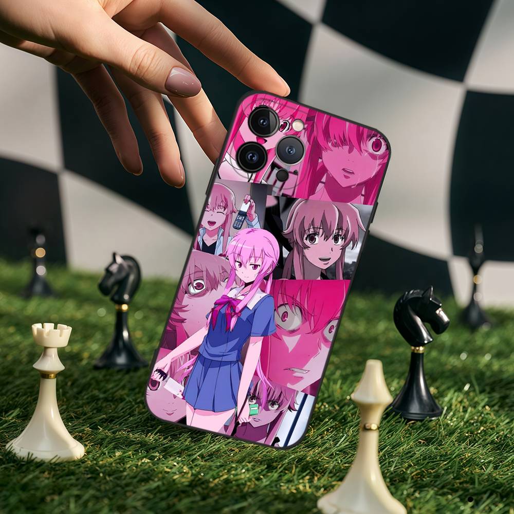 

Чехол для телефона Future Diary Гасай Юно Черный Силиконовый Для Iphone 17 Air 16 15 14 13 12 11 Pro Max Plus Задняя часть TPU iPhone 16 pro
