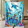 Ocean Life Adventure 2 Theme blanket Lightweight Warm Flannel Blanket Decorative Throw Blanket for Home Decoration