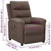 VidaXL Fauteuil inclinable électrique Taupe Tissu 3098971