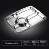 Stainless Steel Compartmented Cafeteria Tray