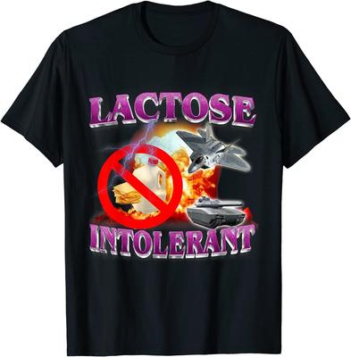 LAUDAH Lactose Intolerant Funny Meme T-Shirt