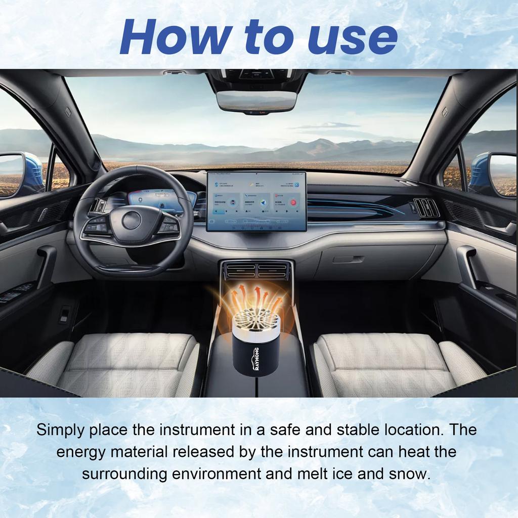 Rayhong Snow Remover Car Windshield Melting & Defogging Tool Quick & Easy De-Ice Heater