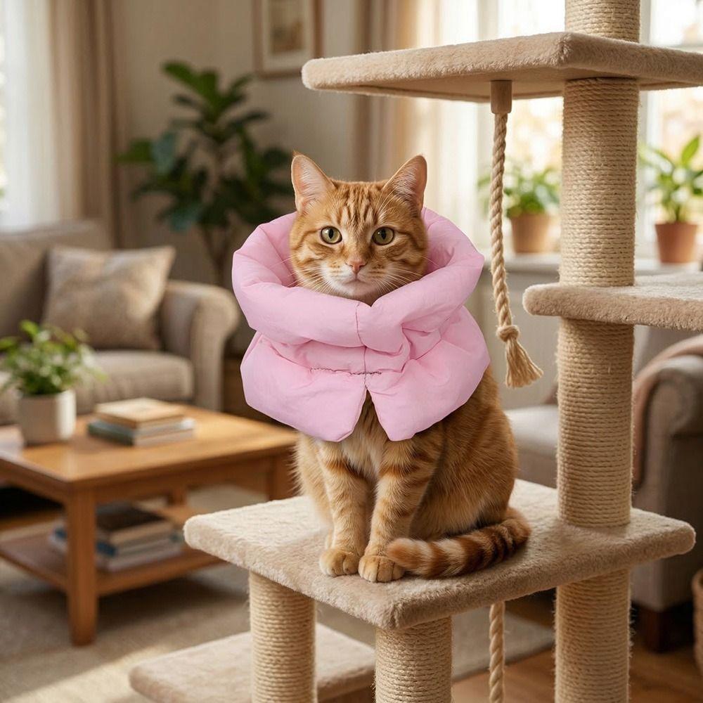 Waterproof Pet Elizabethan Collar Adjustable Cat Protection Collars Pet Neck Protector Pet Wound